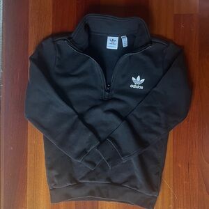 Adidas Boy's Black 1/4 Zip Sweatshirt